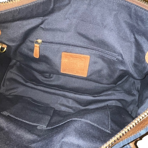 Coach 65th Anniversary Legacy Blue Denim &  Leather Satchel Handbag Purse 10827 - Picture 13 of 15